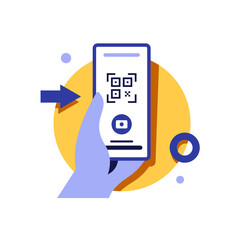 Poster - Payment with smartphone icon, online mobile payment,flat design icon vector illustration