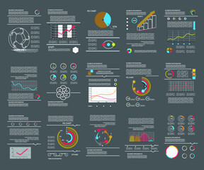 Elements for business data visualization, Modern infographic design