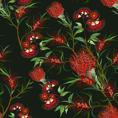 Wall Mural - Floral seamless pattern.