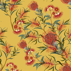 Wall Mural - Floral seamless pattern.