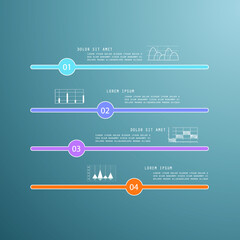 Elements for business data visualization, Modern infographic design