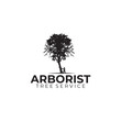 Arborist tree cutter logo design