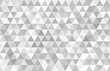 Abstract geometric white and gray triangle mosaic pattern background.