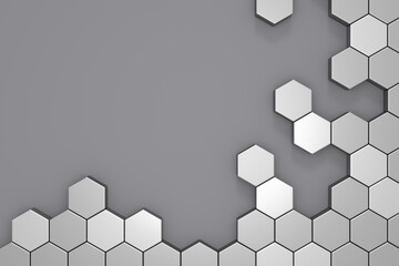 Wall Mural - modern wall design. abstract background of hexgon. 3d rendering.