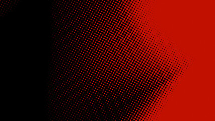 Poster - Dots halftone red black color pattern gradient texture  background.