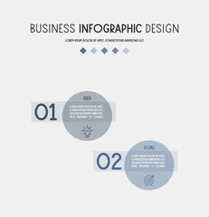 Pastel coloured infographic with icons. Business concept. Vector