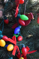 Poster - Christmas Lights on a Christmas Tree