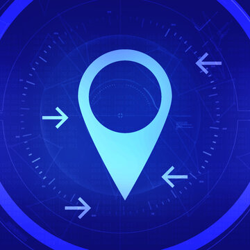 2d rendering map pointer illustration