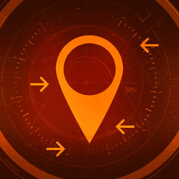 2d rendering map pointer illustration
