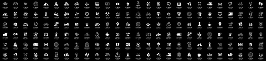 Abstract logos collection. Geometric abstract logos. Icon design