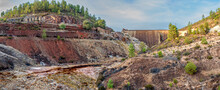 Panoramic Landscape Of The Rio Tinto In Huelva Spain