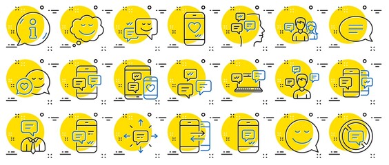 Poster - message sms and communication icons. group chat, conversation and speech bubbles icons. sms communic