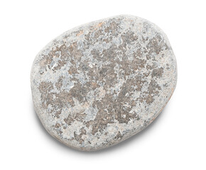 Aufkleber - Pebble. Smooth red  sea stone isolated on white background with shadows, clipping path  for isolation without shadows on white