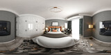 Fototapeta  - 360 degrees luxury hotel room  3d rendering