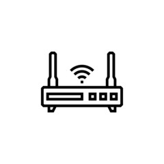 Poster - wifi router vector icon. computer component icon outline style. perfect use for logo, presentation, website, and more. simple modern icon design line style