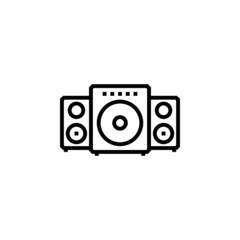 Poster - speaker vector icon. computer component icon outline style. perfect use for logo, presentation, website, and more. simple modern icon design line style