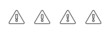 © avaicon - Exclamation danger icons set. attention sign and symbol. Hazard warning attention sign