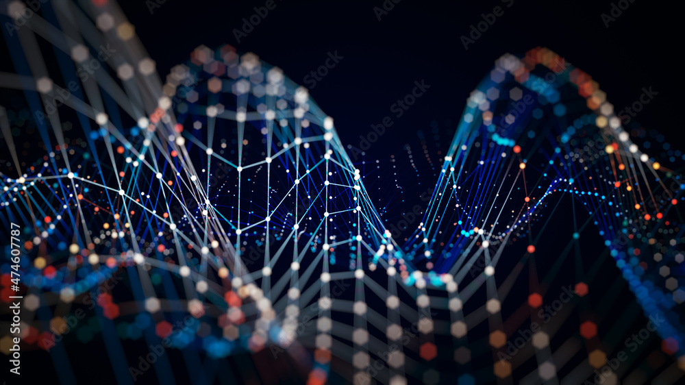 Technology network background concept. Global network. Big data and ...