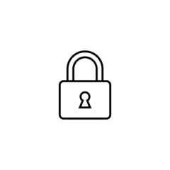 Canvas Print - lock line icon