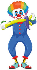 Wall Mural - funny clown cartoon character