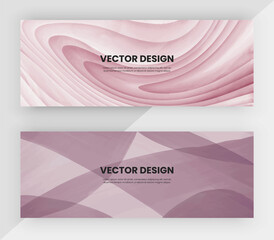 Wall Mural - Horizontal templates banners with purple watercolor texture