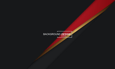Black red with golden lines background modern luxury