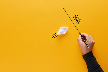 Wall Mural - goal setting or objective achievement in business or education concept.