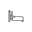 © alekseyvanin - Human in bed line icon