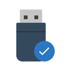 Sticker - USB Flat Vector Icon Design