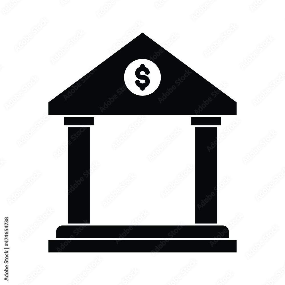 Bank building Vector icon which is suitable for commercial work and ...