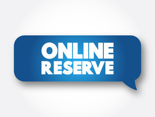 Poster - online reserve text message bubble, concept background