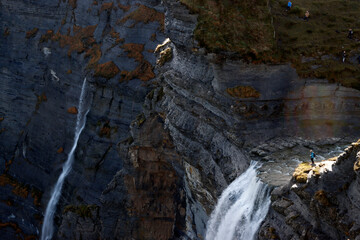 Sticker - Waterfall in the mountains of Basque Country