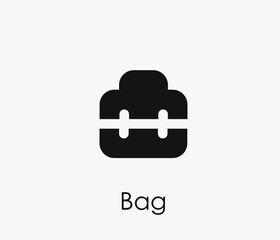Poster - Bag vector icon. Editable stroke. Symbol in Line Art Style for Design, Presentation, Website or Apps Elements, Logo. Pixel vector graphics - Vector