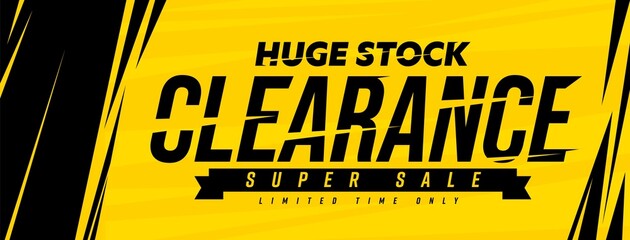 Wall Mural - Huge stock clearance super sale website header banner