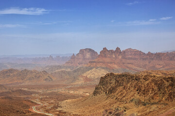 Canvas Print - Al Shaq Great Canyon, Saudi Arabia