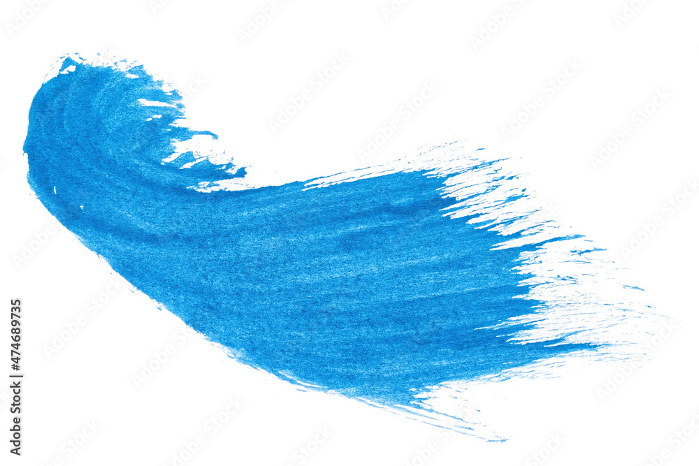 blue abstract watercolor paint brush stroke texture isolated on white background for logo and banner. design, creative, and illustration.