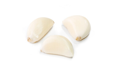 Wall Mural - Fresh garlic isolated on white background