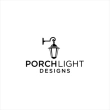 Classic Porch Light Logo, Light Bulb Vector