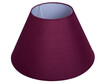 classic empire cone bell shaped burgundy maroon red tapered lampshade on a white background isolated close up shot 