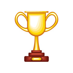 Canvas Print - golden trophy award