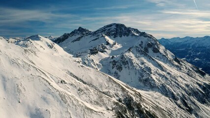 Canvas Print - Snowy mountains in the Alps