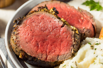 Canvas Print - Homemade Grassfed Roast Beef Tenderloin