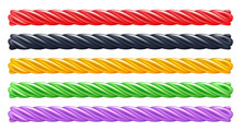 Colorful Licorice Sticks Set. Sweets Vector Illustration.