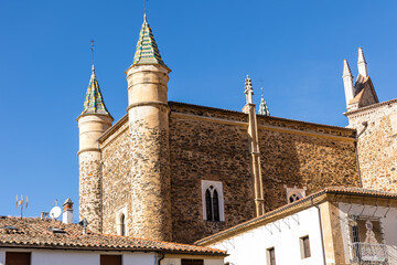 Wall Mural - main facade of the monastery of Gudalupe, center of Christian pilgrimage in the town of Guadalupe