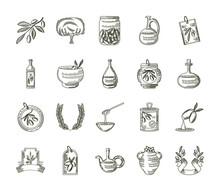 Icons Olive Hand Drawn Design