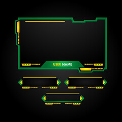 Poster - Green gaming panel set design concept