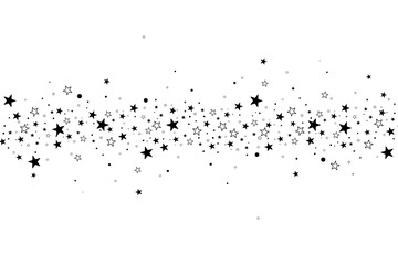 Wall Mural - stars on a white background. black star shooting with an elegant star.meteoroid, comet, asteroid, st