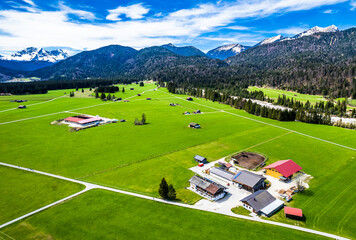 Wall Mural - landscape at Kruen near Wallgau - bavaria