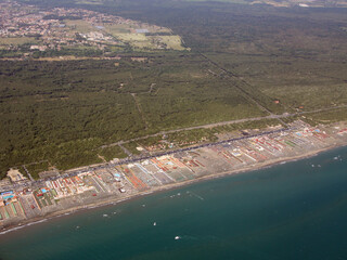 Poster - aerial view of beach, Italy