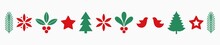 Christmas Icons Flat Design Elements. Vector Illustration.